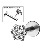 Internal Thread Flower Jewel Labret