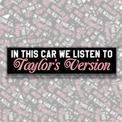 In This Car We Listen To TV Bumper Sticker
