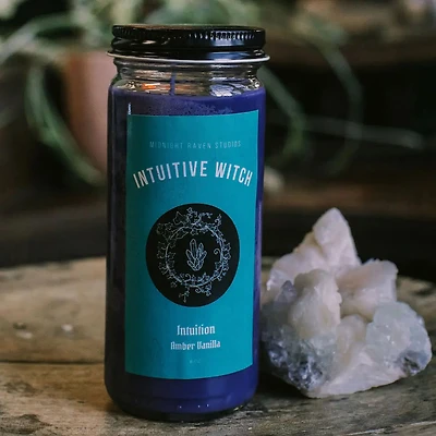 Intuitive Witch Candle - Spell Candle - Vanilla Amber