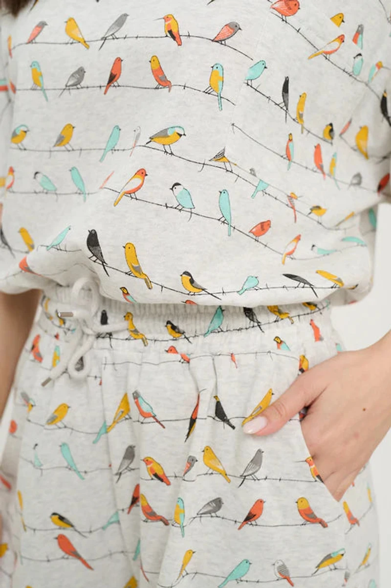 Colorful Chirpy Birds Relaxed Fit T-Shirt