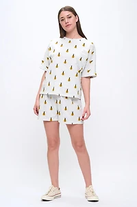 All Over Bee Print Relaxed Tshirt