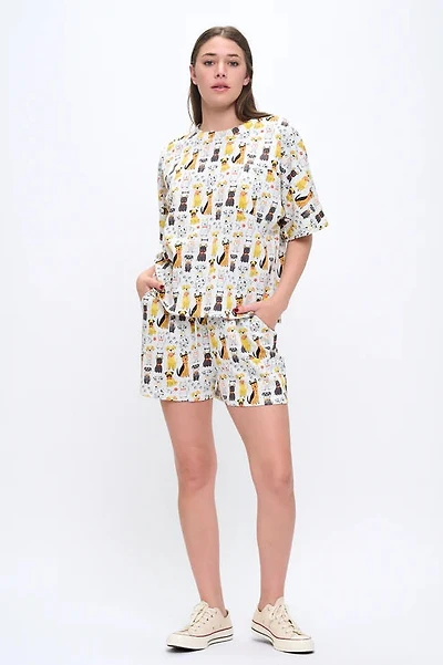Colorful Multi Dog Relaxed Fit Shirt