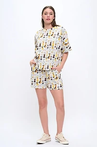 Colorful Multi Dog Relaxed Fit Shirt