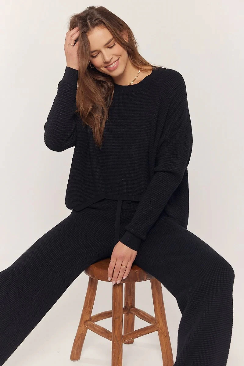 Waffle Textured Sweater