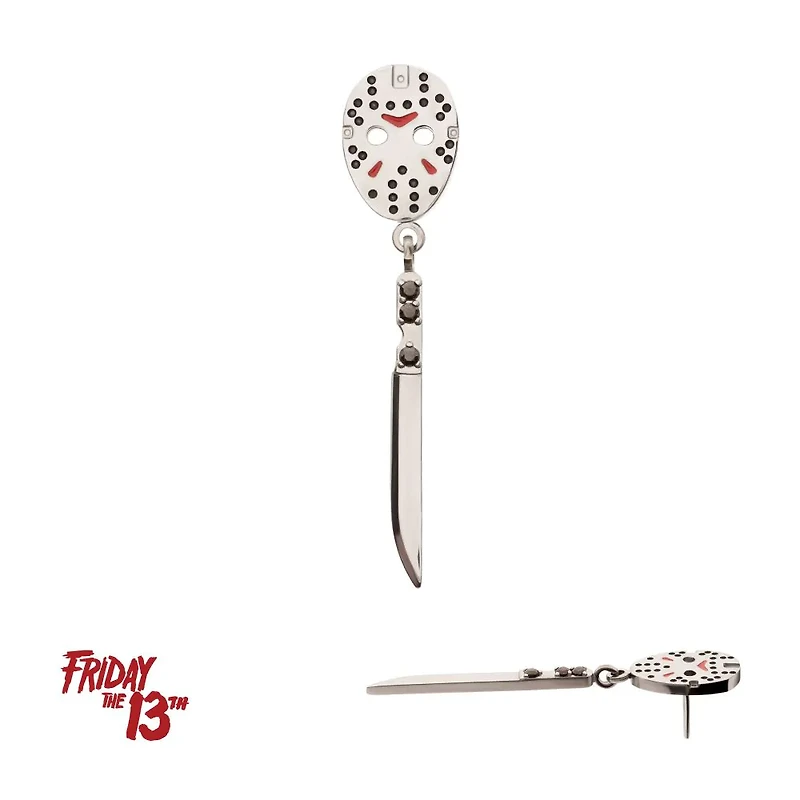 Jason Mask Knife Dangle Threadless Top