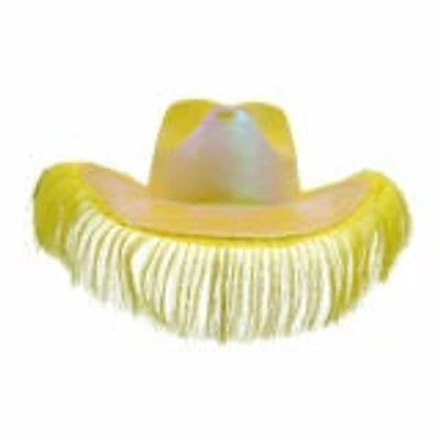 Metallic Hat With Fringes