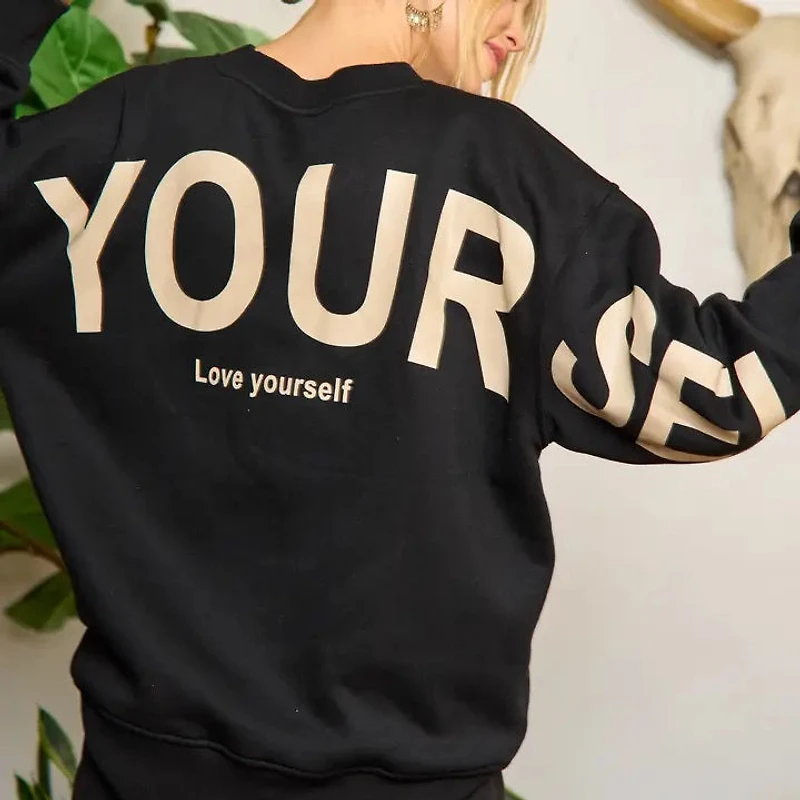 Printed Oversized Sweatshirt