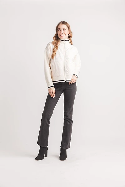 Quilted Bomber Jacket