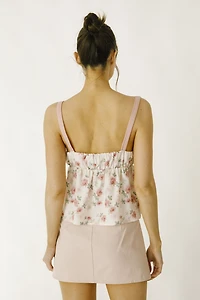 Rose Print Baby Doll Top