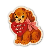 Literally Just a Girl Puppy Sticker
