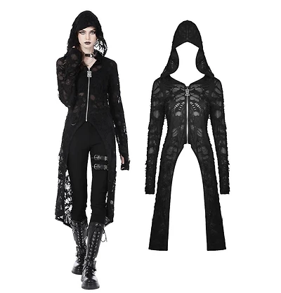 Punk Ripped Long Jacket