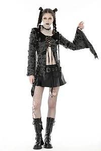Gothic Shredded Velvet Cardigan