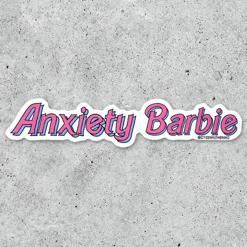 Anxiety Barbie Sticker
