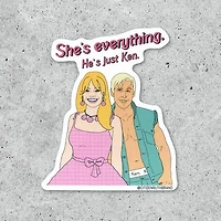 She's Everything He's Just Ken Sticker
