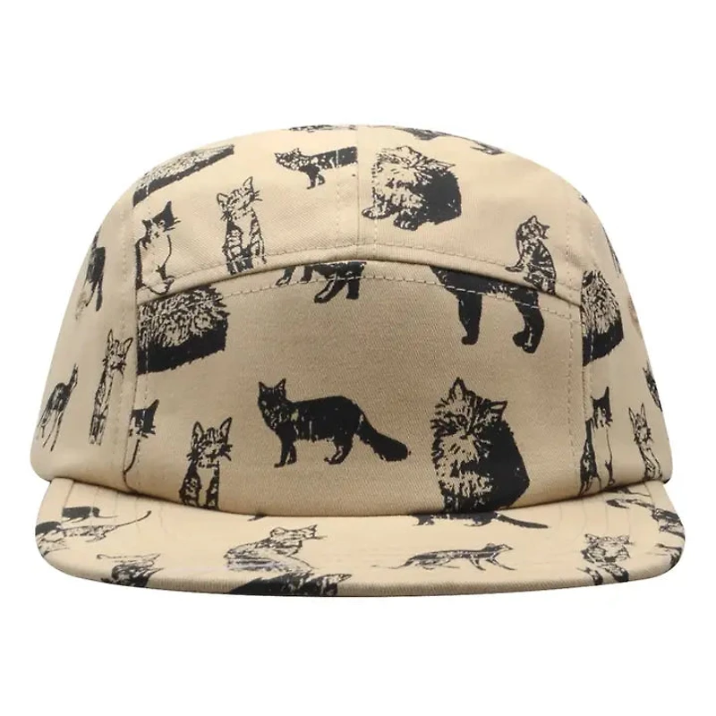 Kitten Kitty Cat 5 Panel Hat Camp Cap | Cotton Hat For Cat Lovers