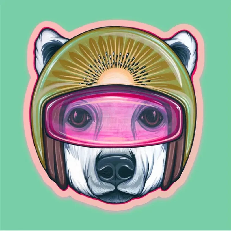 Kiwi Bear Sticker