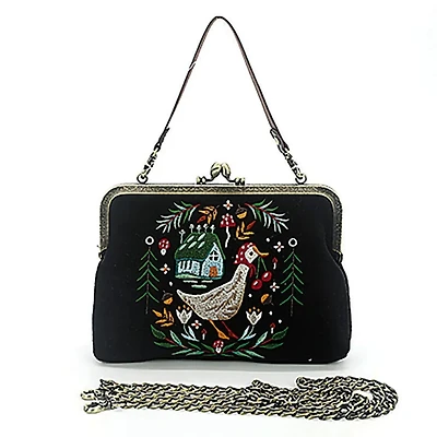 Pretty Goose Cottage Kisslock Bag