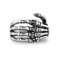 Detailed Skeleton Hand Stainless Steel Ring