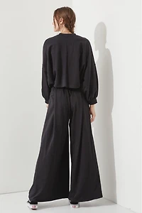 Batwing Long Sleeve Crop Top Plus