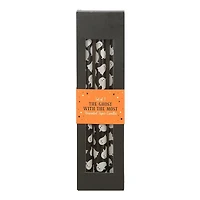 Set Of 3 Halloween Ghost Print Taper Candles