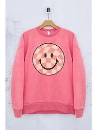 Checkerboard Smiley Face Sweatshirt