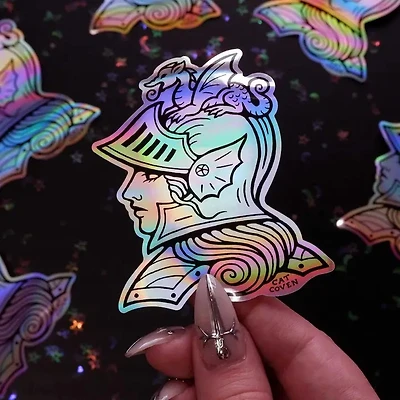 Lady Knight - Holographic Sticker