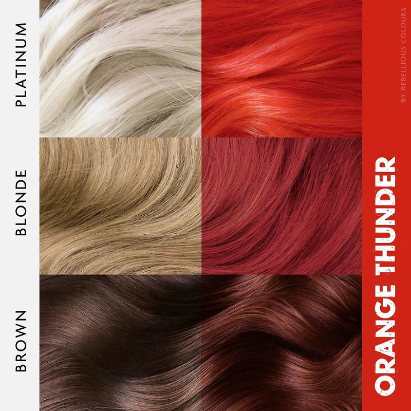 Rebellious Orange Thunder Semi-Permanent Hair Dye 100ml