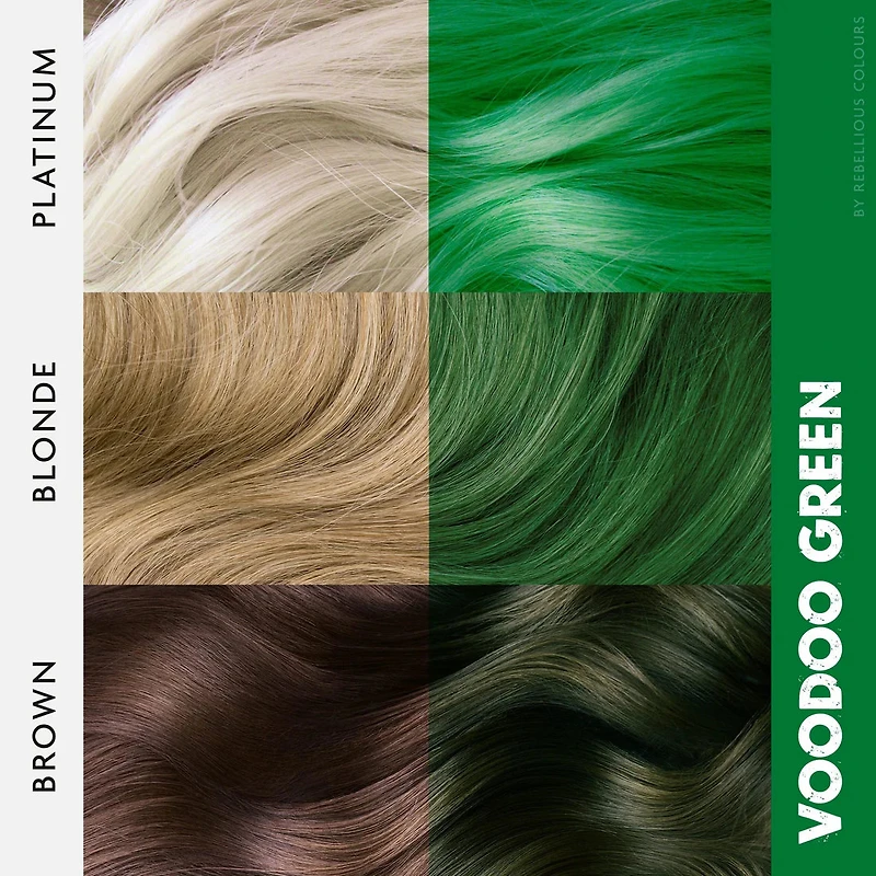 Voodoo Green Semi-Permanent Hair Dye 100ml