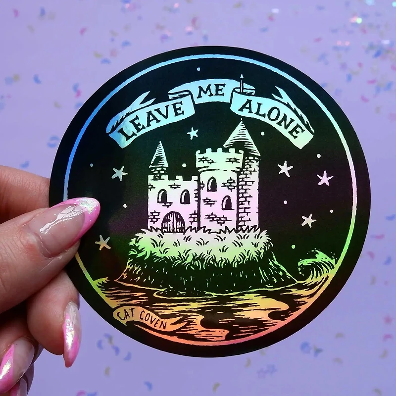 Leave Me Alone - Holographic Sticker