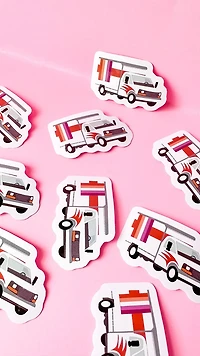 Lesbian Moving Truck LGBTQIA+ Sticker