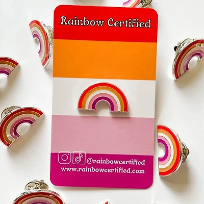 Lesbian Pride Rainbow Pin
