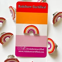Lesbian Pride Rainbow Pin
