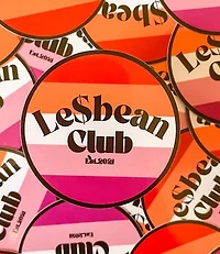 Lesbian Dollar Sign Club Sticker