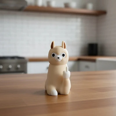 Llama Middle Finger Figurine