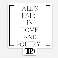 Alls Fair In Love And Poetry The TPD Sticker Taylor Swift