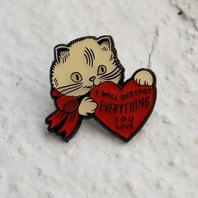 Destroy Cat Pin