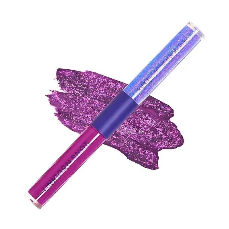 Quiet Riot 2in1 Glitter Lip Duo Lip Paint - Purple-Astro