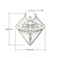 Luna Moth With Dangle Aurora Borealis Gems Diamond Shape Plug Hangers