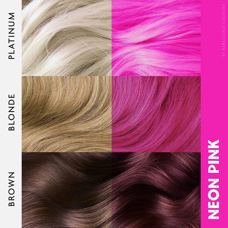 Neon UV Pink Semi-Permanent Hair Dye 100ml