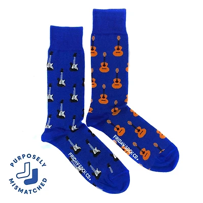 Acoustic Guitar & Electric Guitar Mismatched Socks
