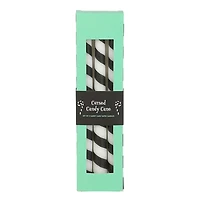 Set Of 3 Candy Cane Stripe Creepmas Taper Candles