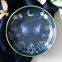 Round Midnight Moth Trinket Dish