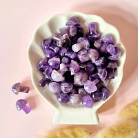 Mini Gemstone Mushroom – Amethyst (2 cm) Mushroom Mushie