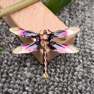 RHINESTONE DRAGONFLY BROOCH