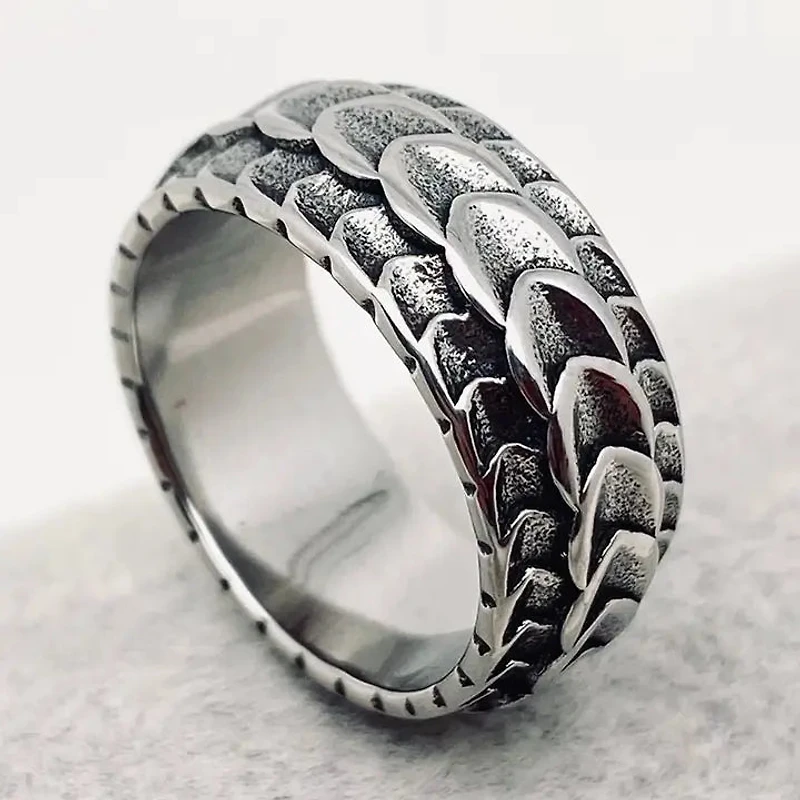 Dragon Scale Stainless Steel Ring