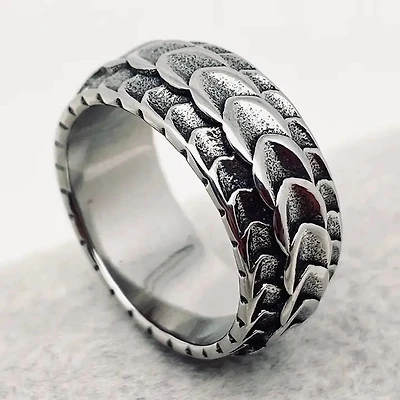 Dragon Scale Stainless Steel Ring
