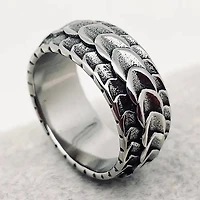 Dragon Scale Stainless Steel Ring