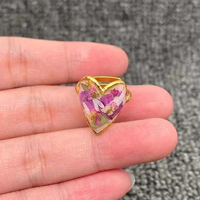 18K Gold Plated S.Steel Floral Adjustable Rings