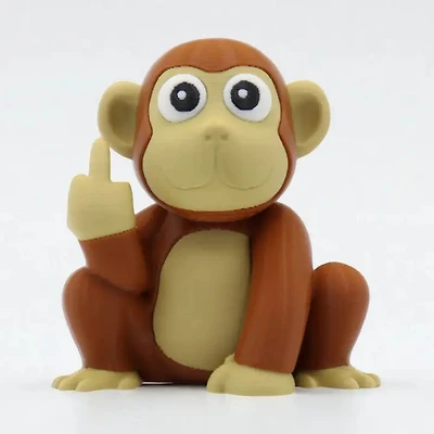 Monkey Middle Finger Figurine
