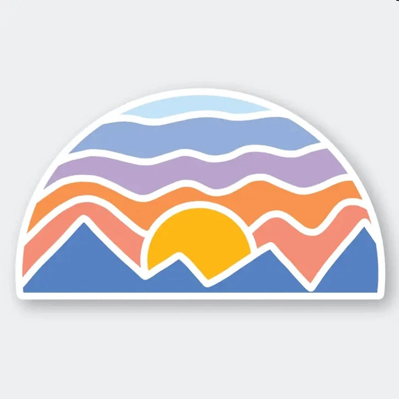 Mosaic Mountain Sticker 3.38" X 1.94"